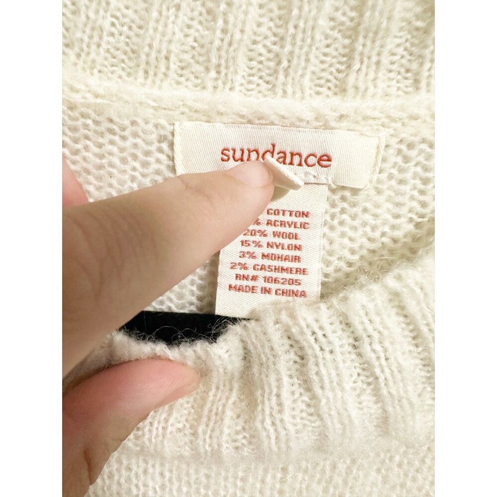 Sundance Hinterlands Tunic Sweater Open Knit Crew… - image 7